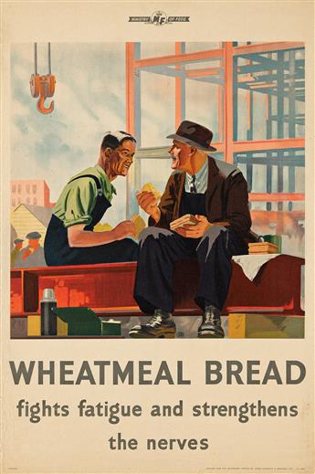 FRED TAYLOR (1875-1963) & FRANK H. MASON (1876-1965). [FEEDING 45 MILLIONS / MINISTRY OF FOOD]. Group of 4 posters. Circa 1940s. Each a